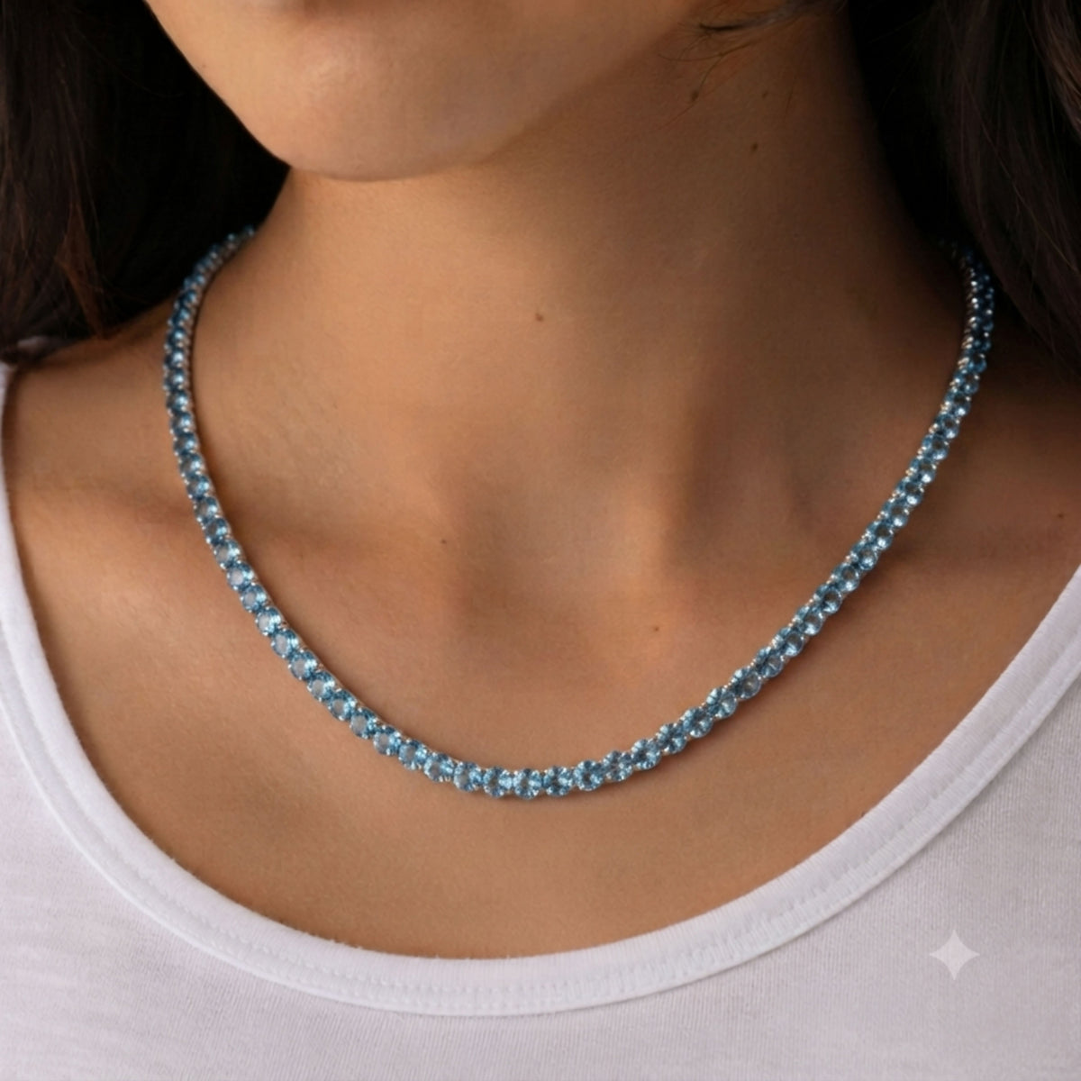 Blue Topaz 5mm Tennis Chain