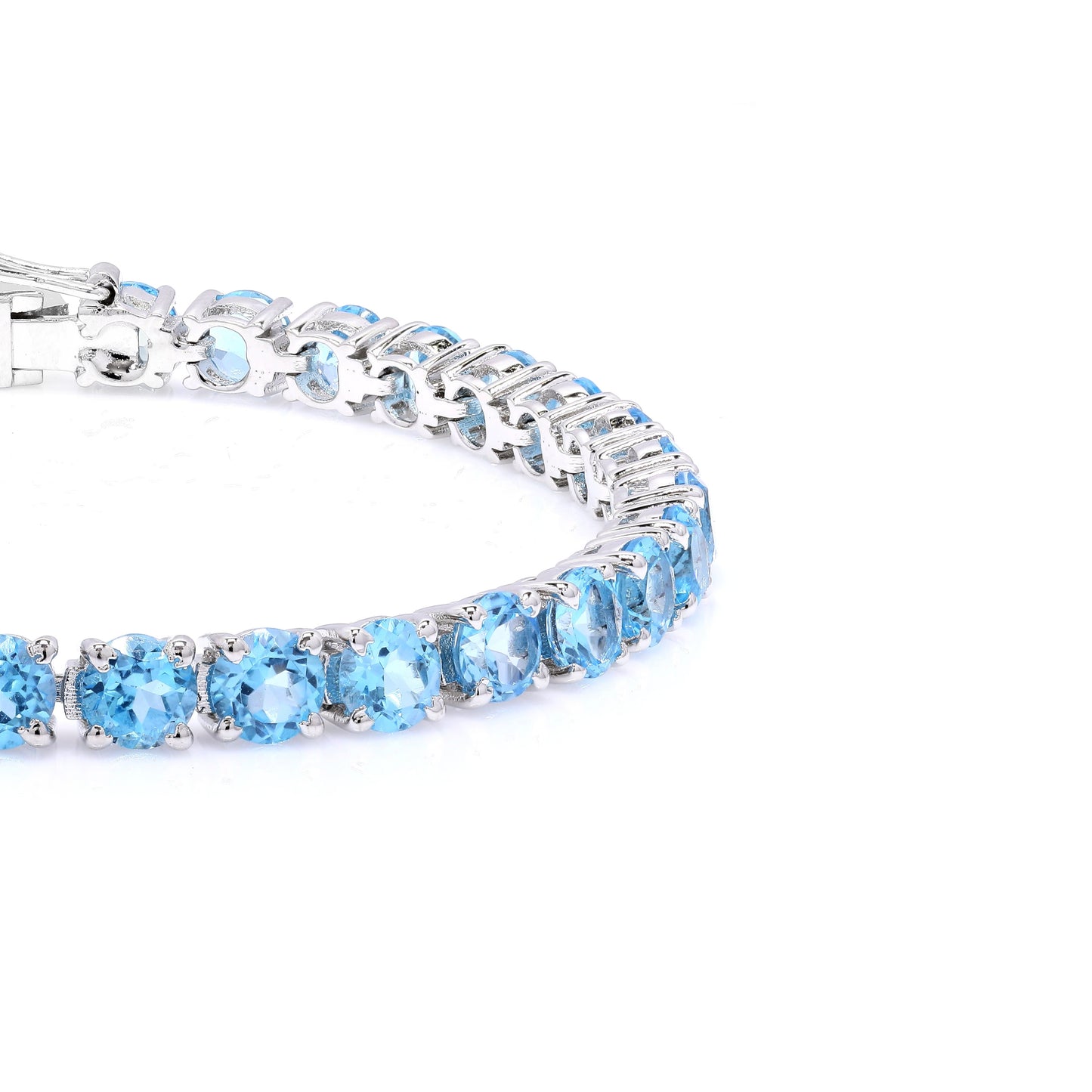 Swiss Blue Topaz Tennis Bracelet 5mm