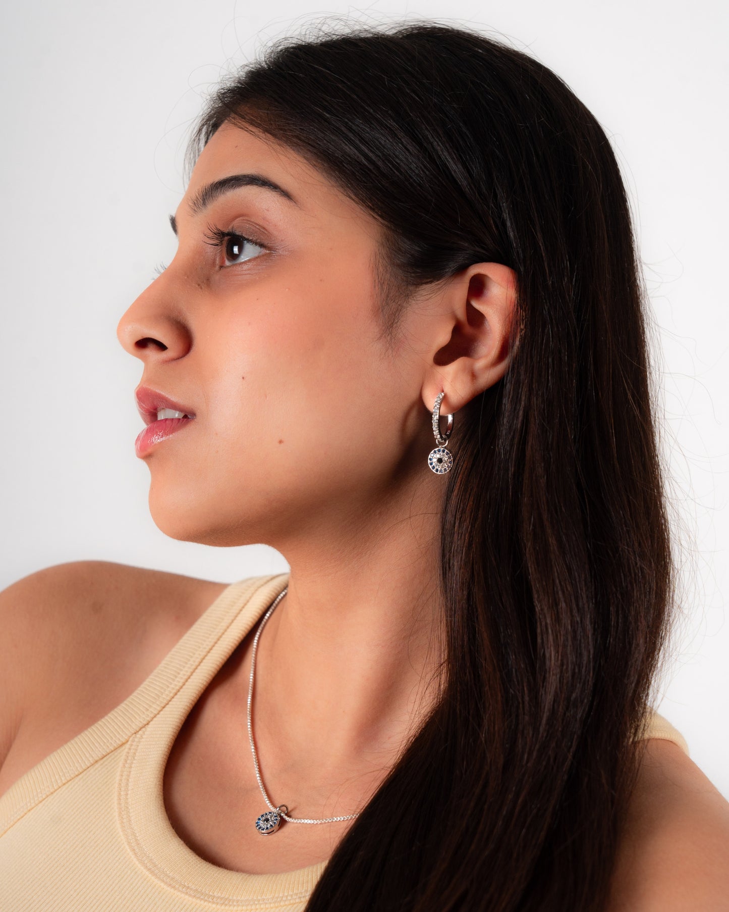 Evil Eye Hoops Gold Vermeil