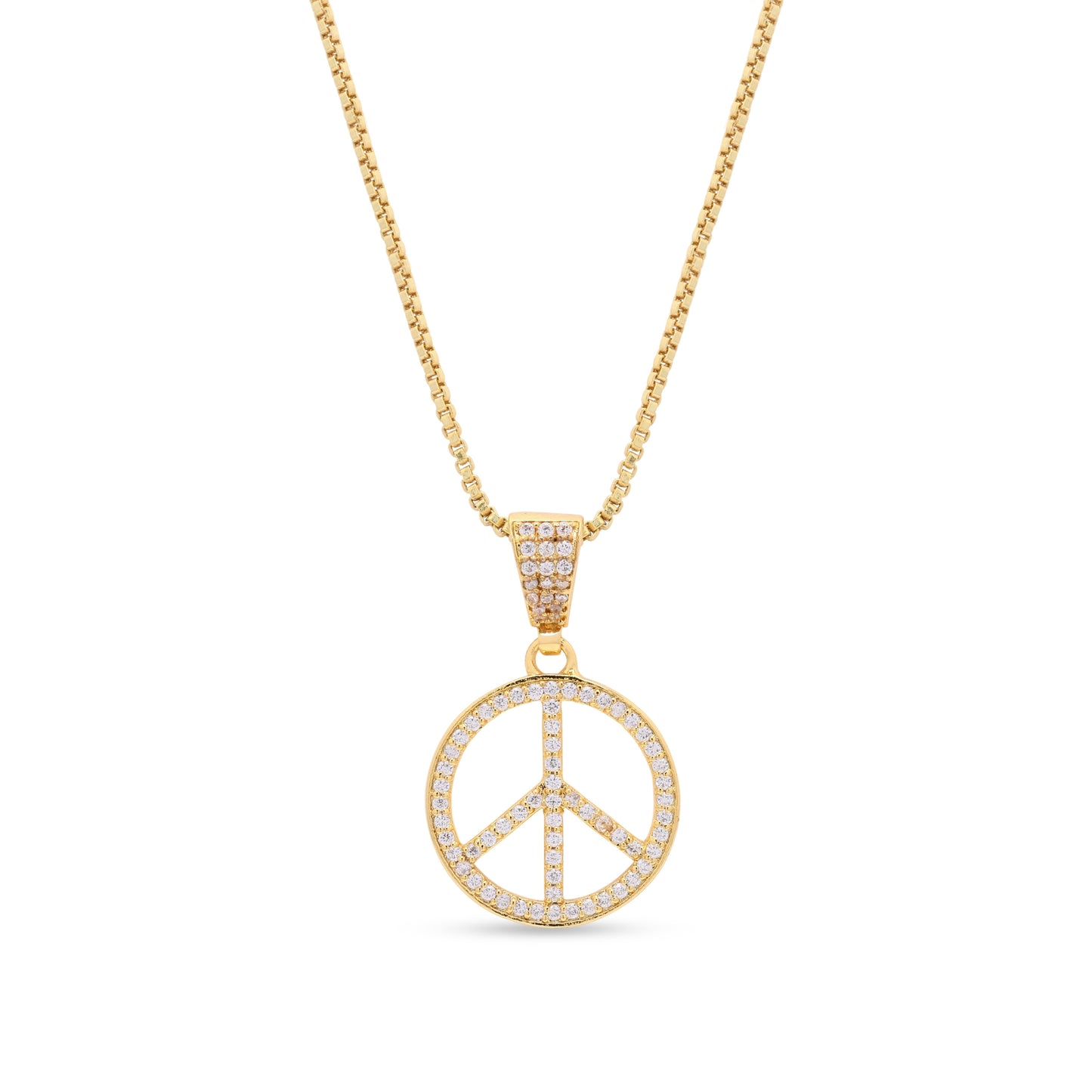 Iced out Peace Pendant