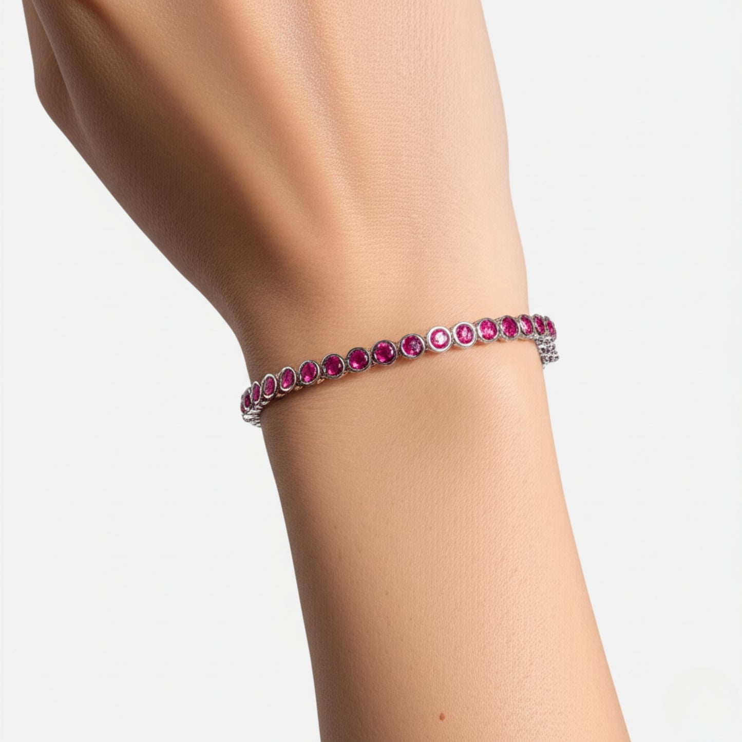 Ponk Topaz Bezel Set Tennis Bracelet