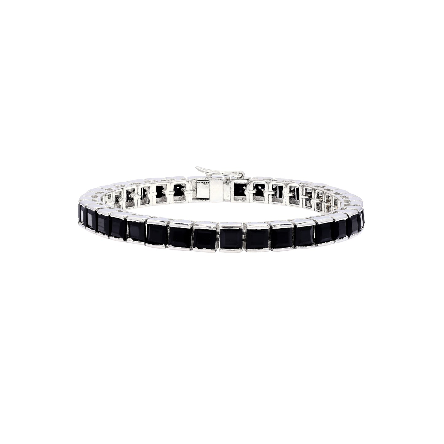 Black Onyx Princess Tennis Bracelet