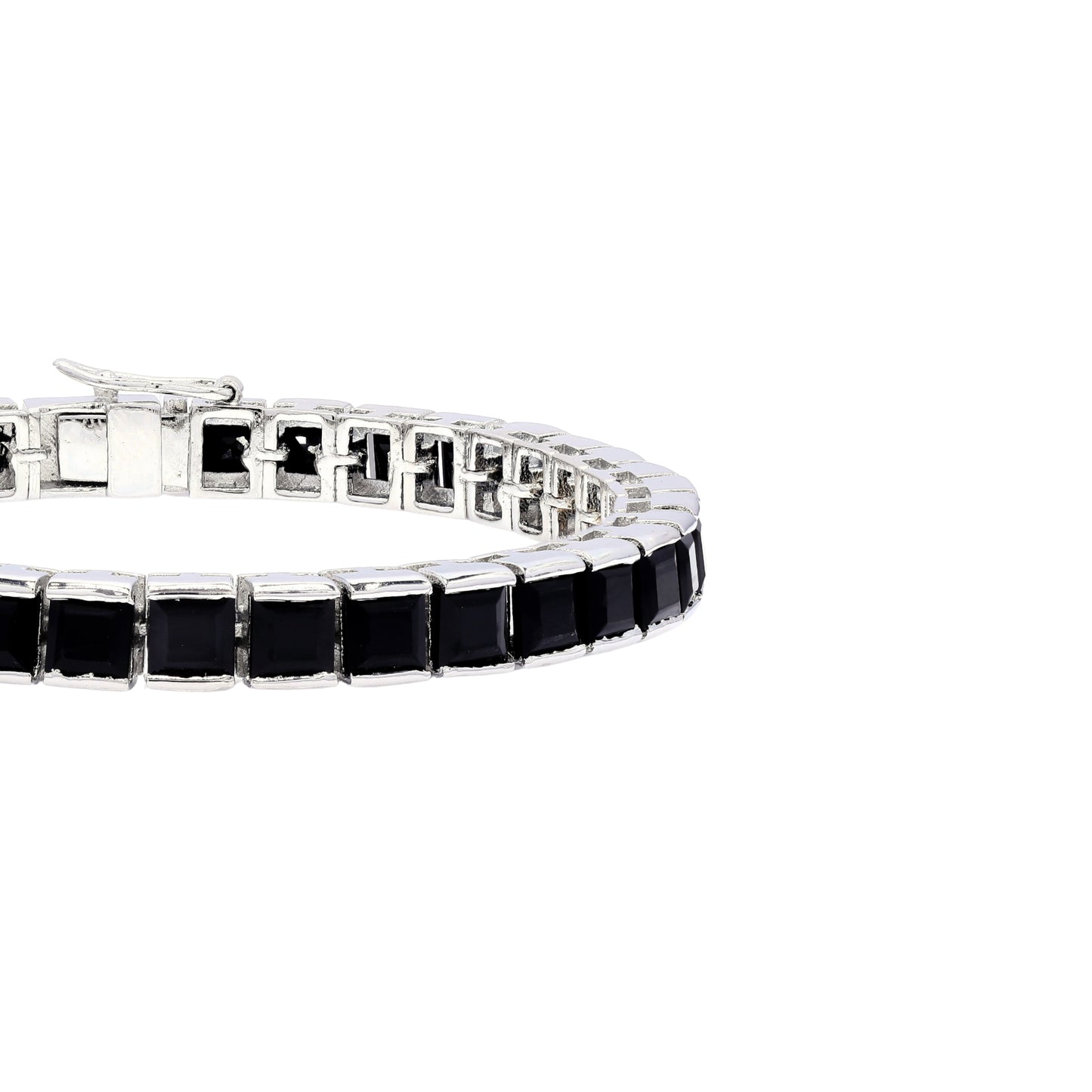 Black Onyx Princess Tennis Bracelet