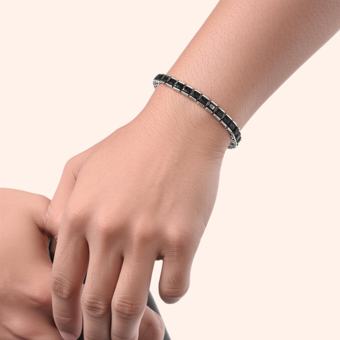 Black Onyx Princess Tennis Bracelet