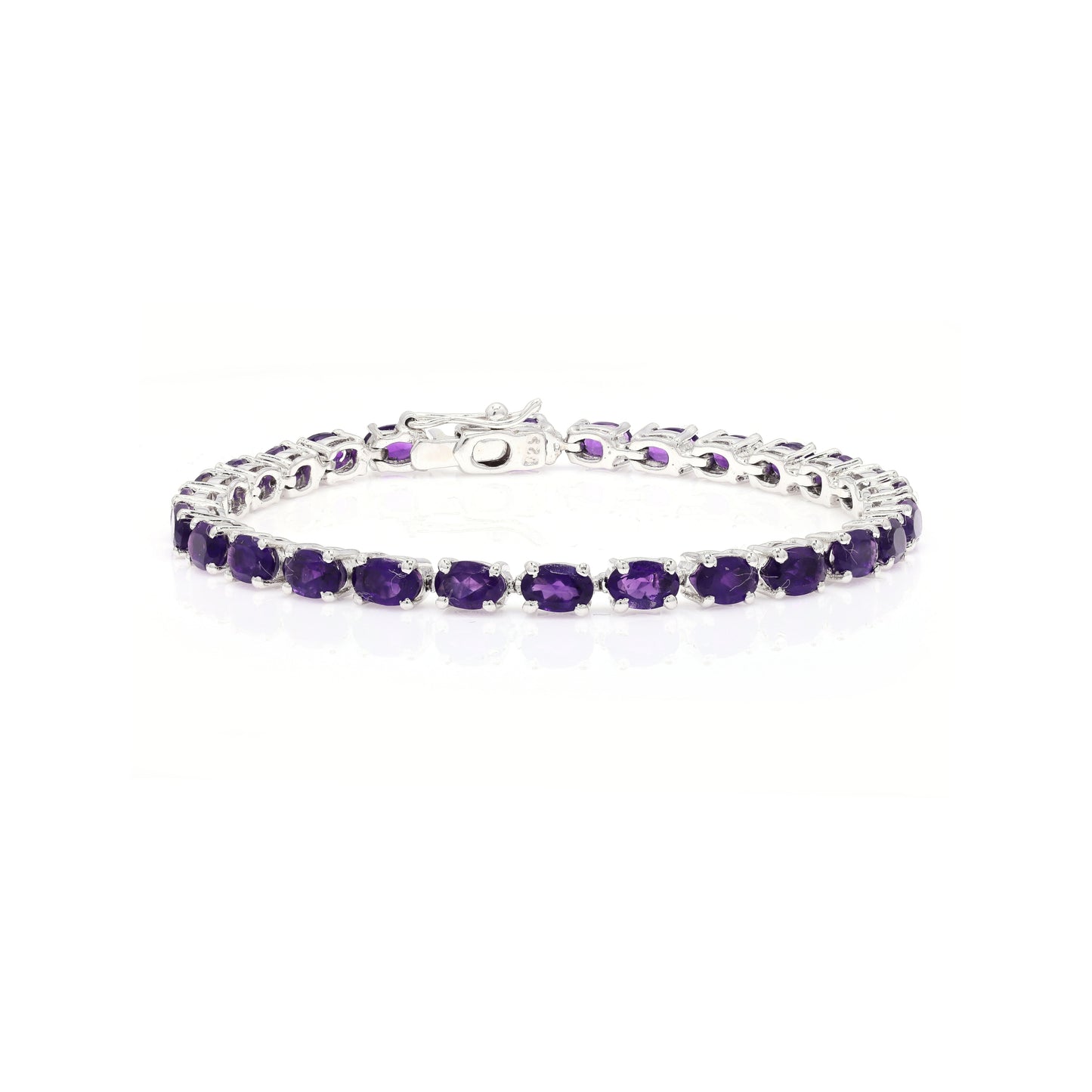 Oval Amethyst Tennis Bracelet