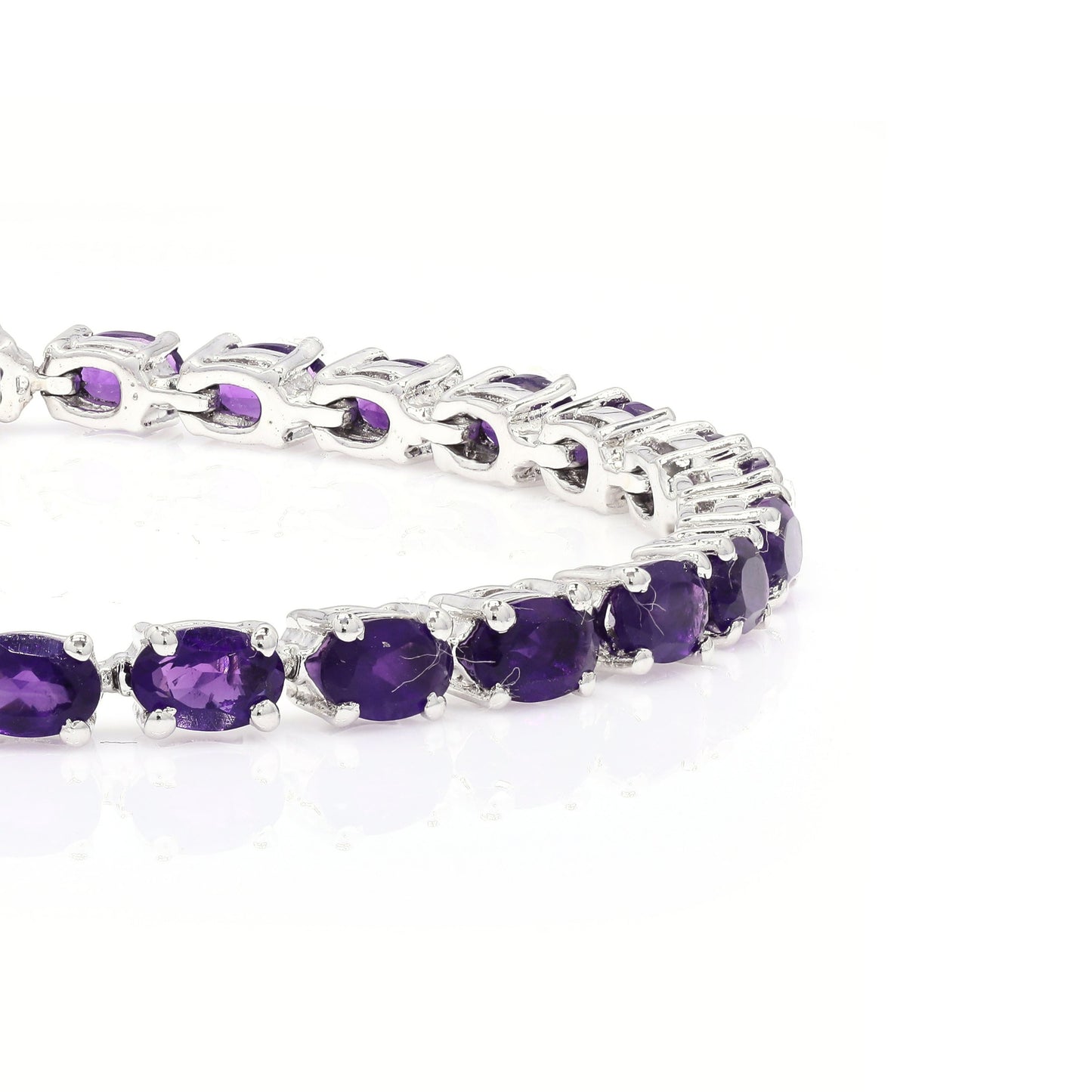 Oval Amethyst Tennis Bracelet