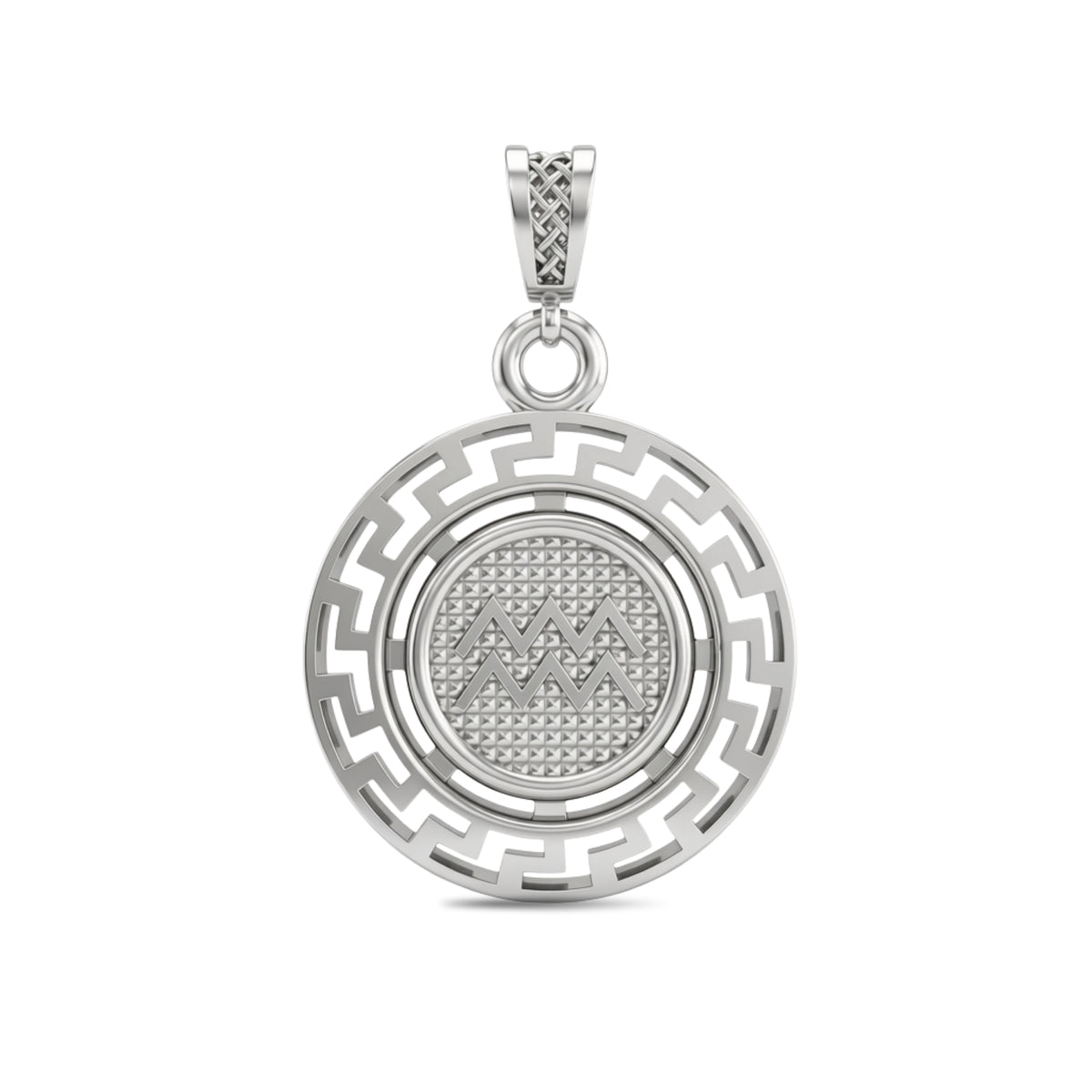 Aquarius Zodiac Medallion Pendant