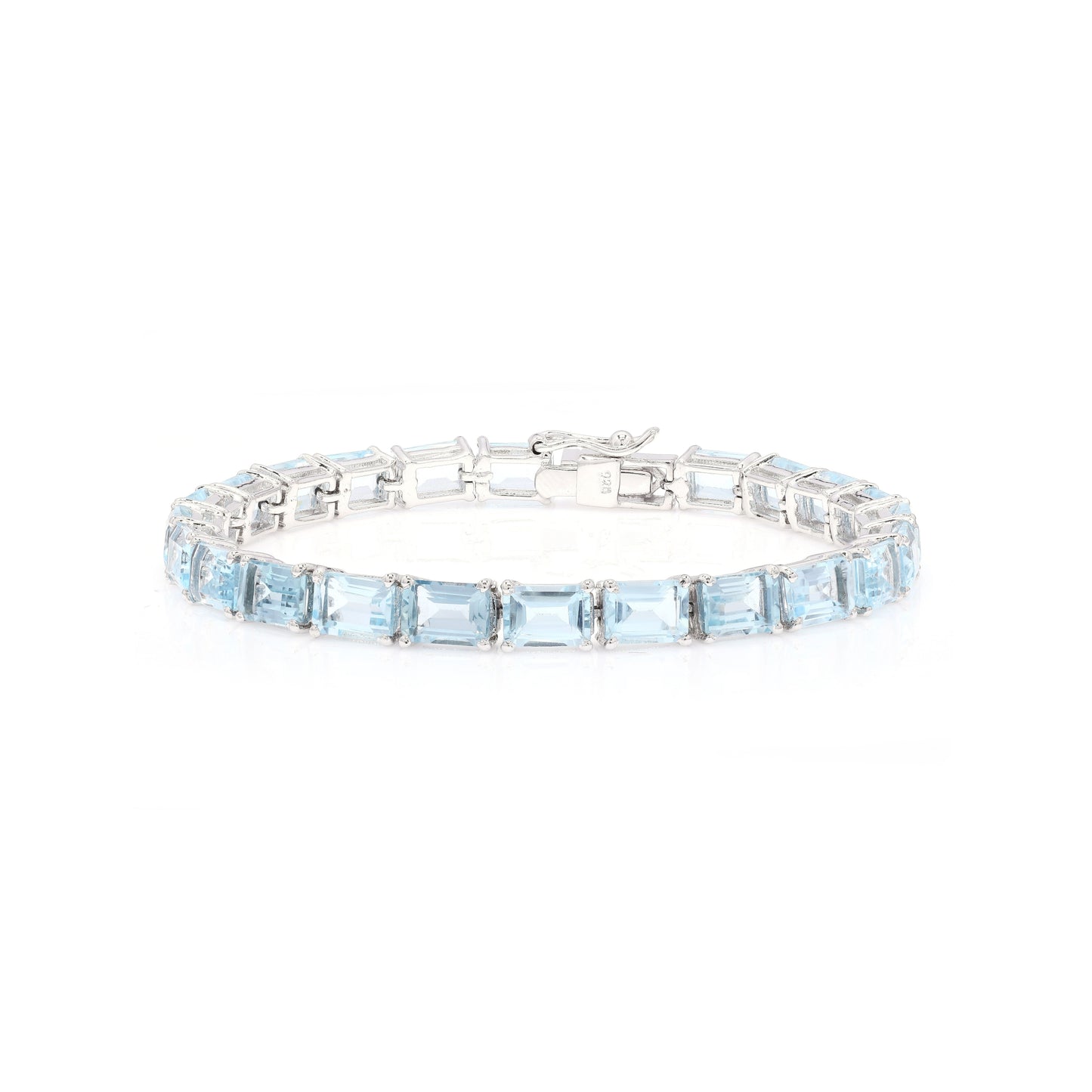 Octo Blue Topaz Tennis Bracelet