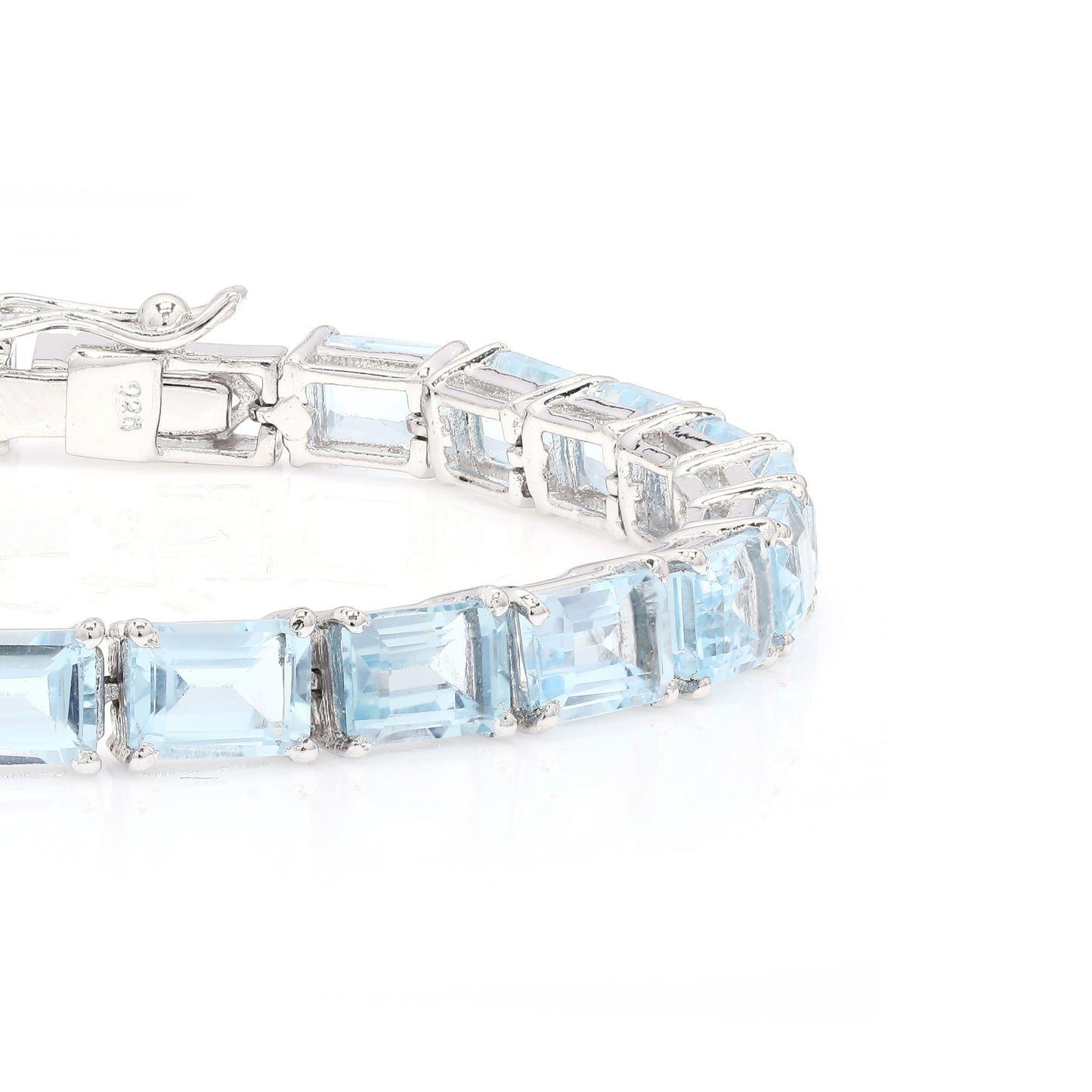 Octo Blue Topaz Tennis Bracelet