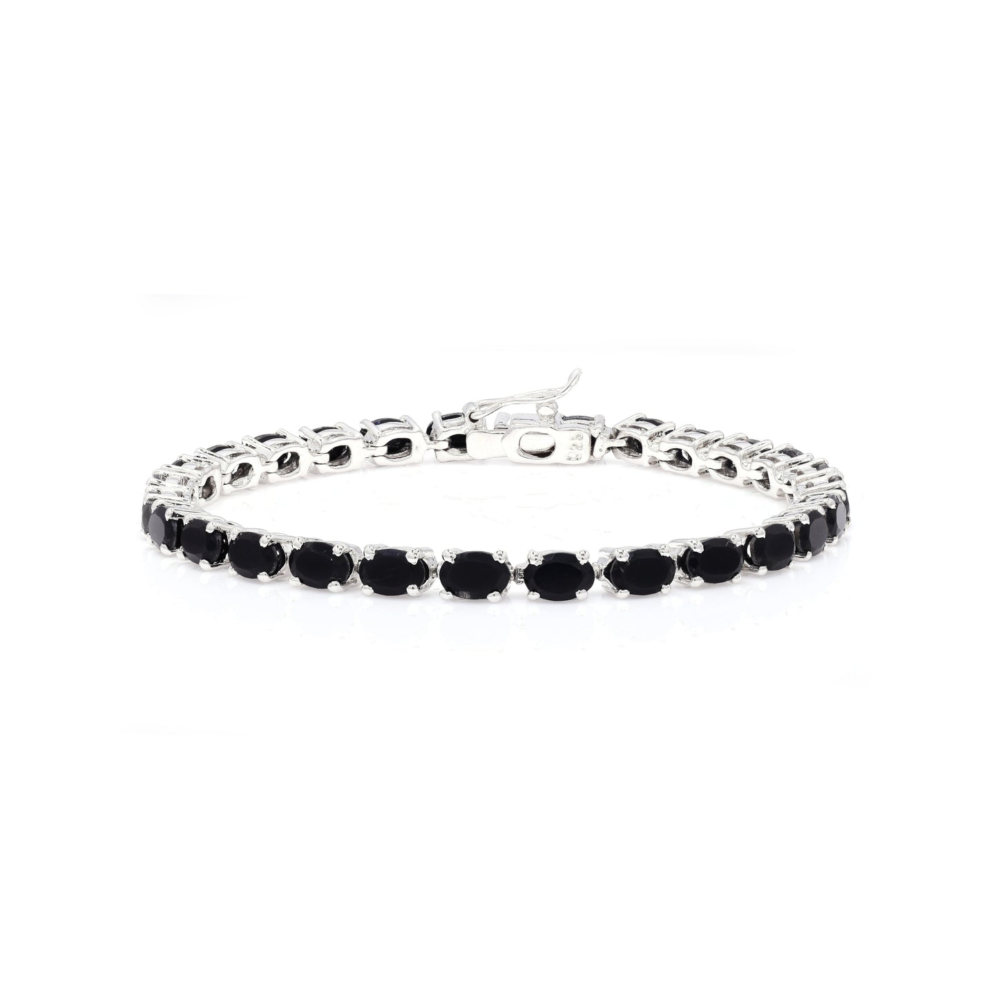 Oval Black Onyx Tennis Bracelet