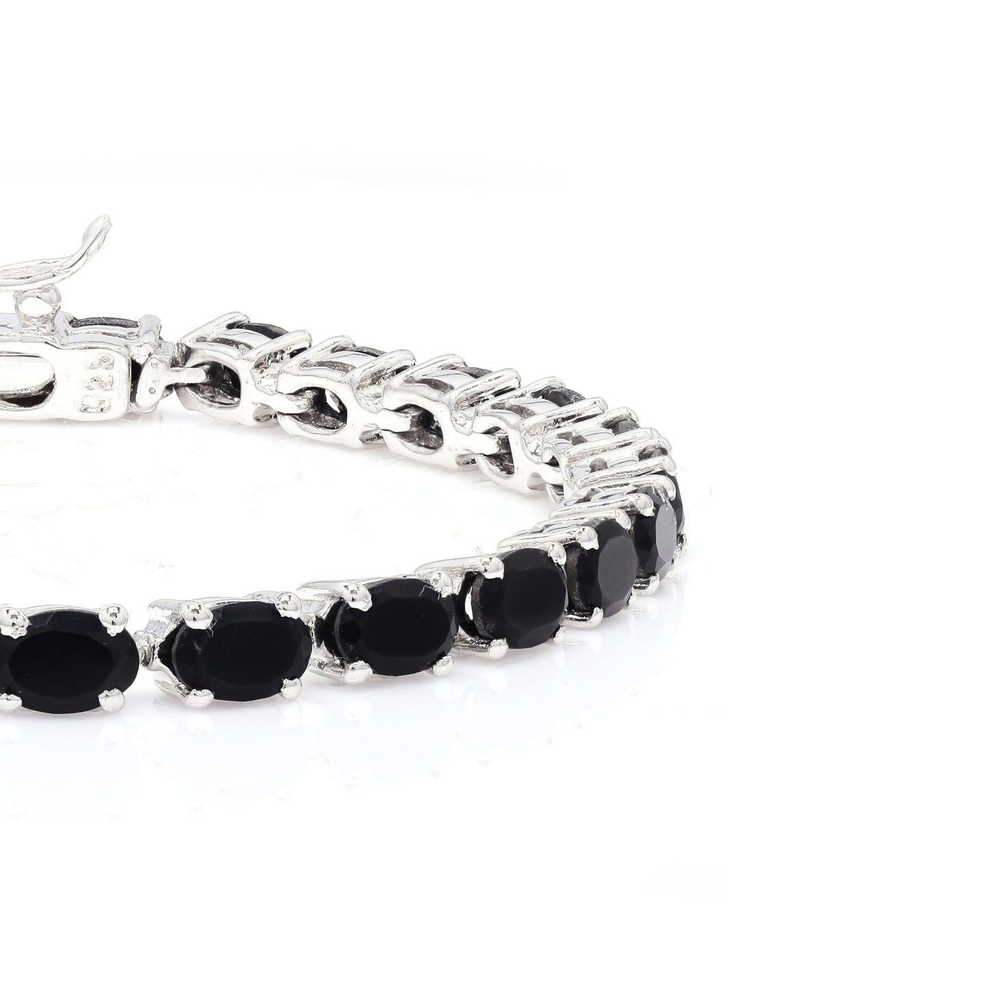 Oval Black Onyx Tennis Bracelet