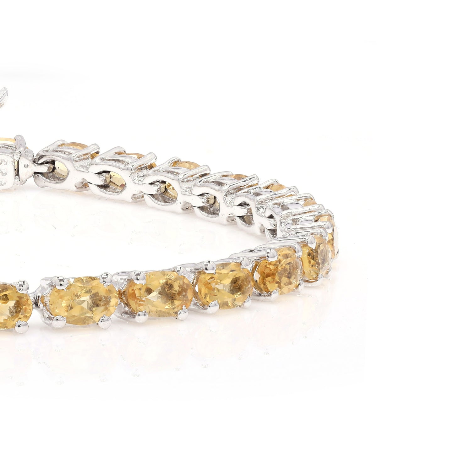 Oval Citrine Tennis Bracelet