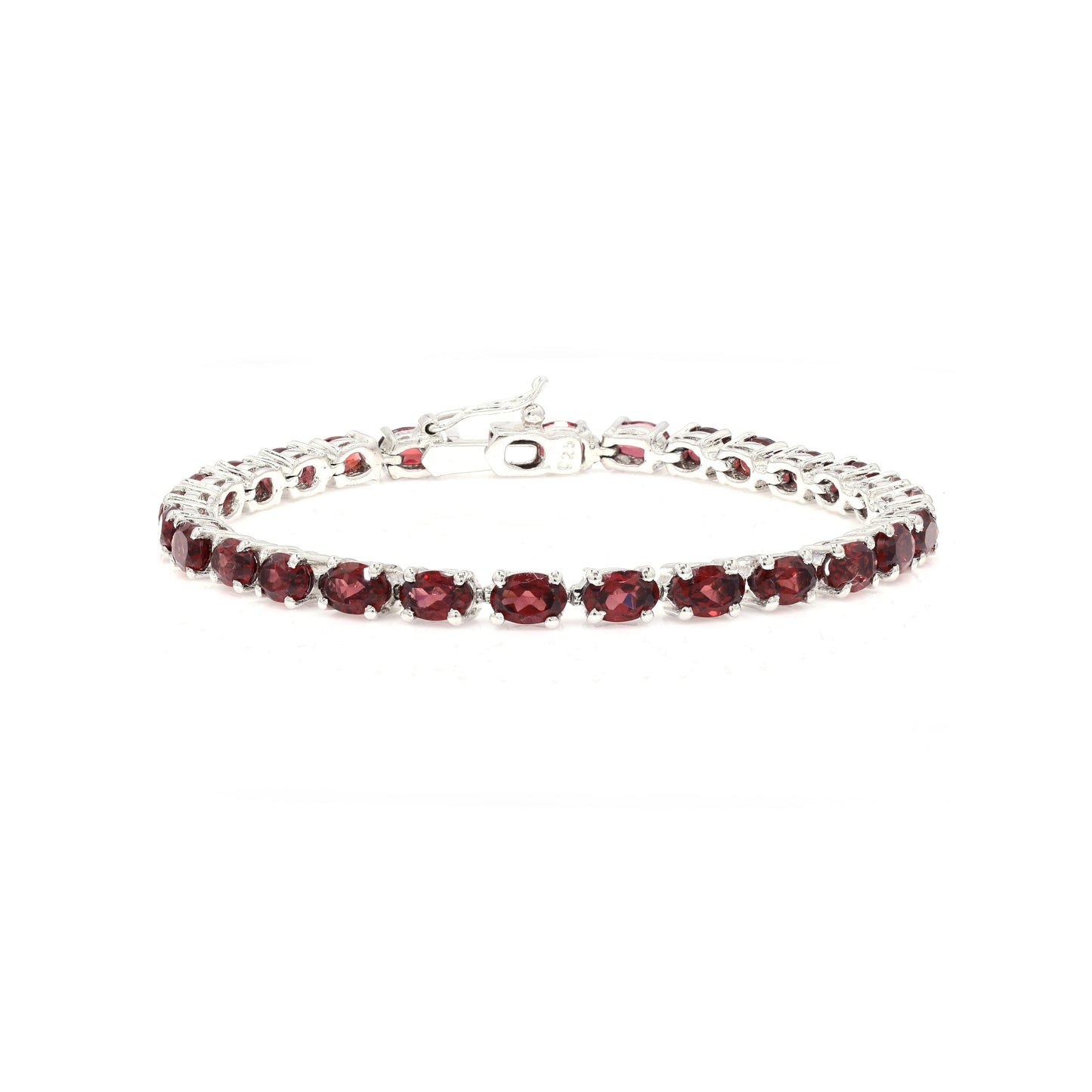 Oval Garnet Tennis Bracelet