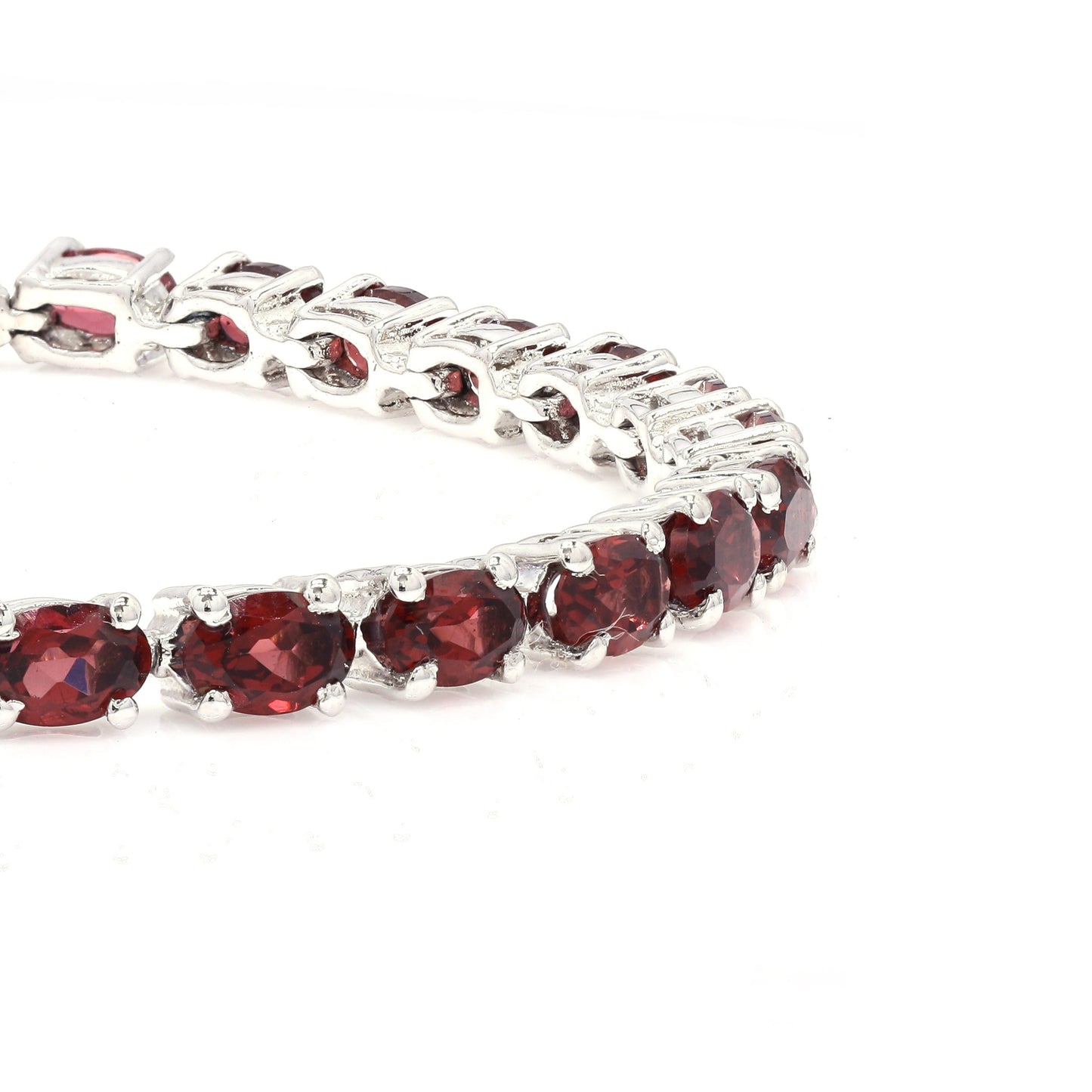 Oval Garnet Tennis Bracelet