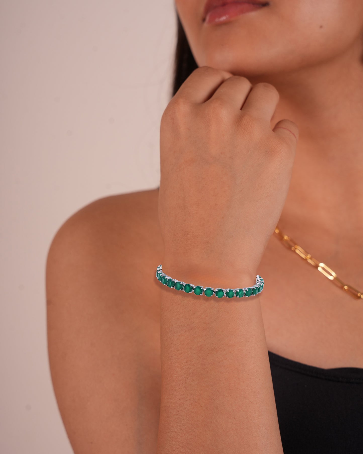 Green Onyx Tennis Bracelet 5mm