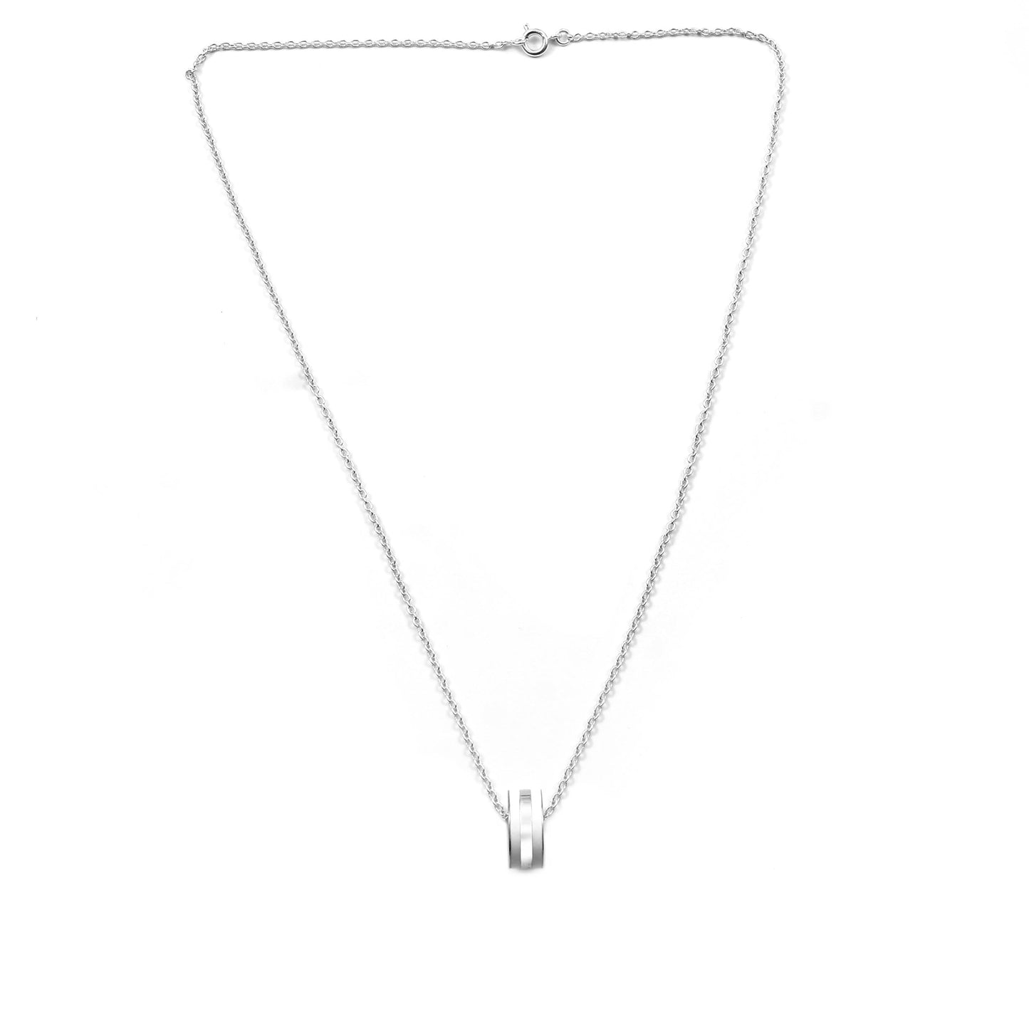 Enamel Ring Pendant Pink