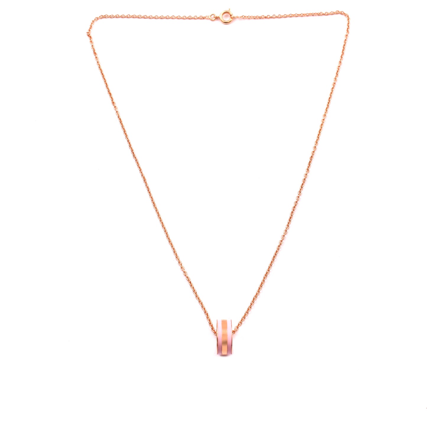 Enamel Ring Pendant Pink
