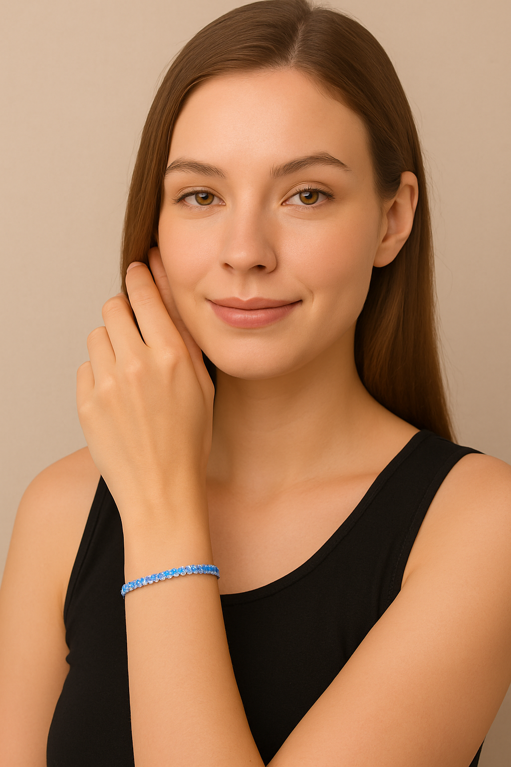 Swiss Blue Topaz Tennis Bracelet 5mm