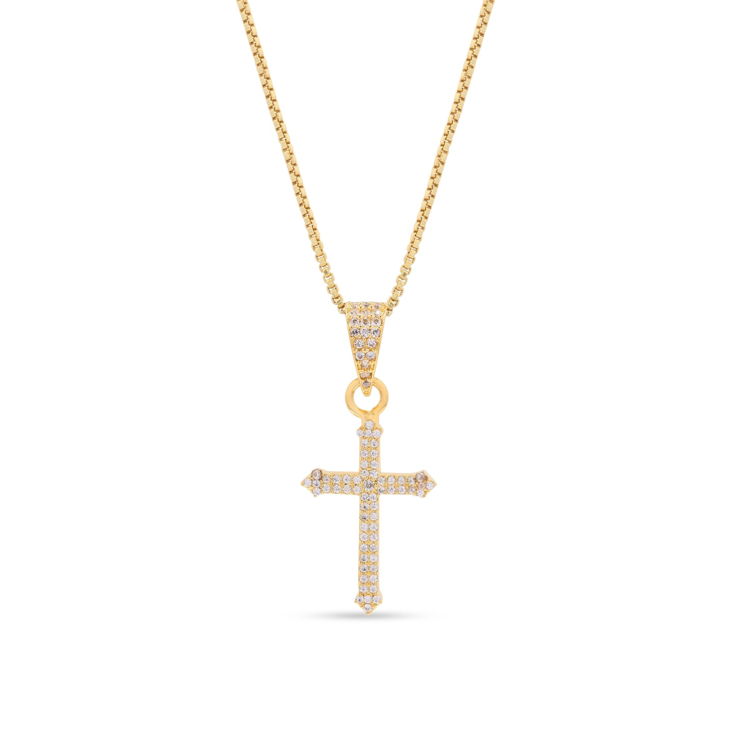 Angular Cross Pendant Black