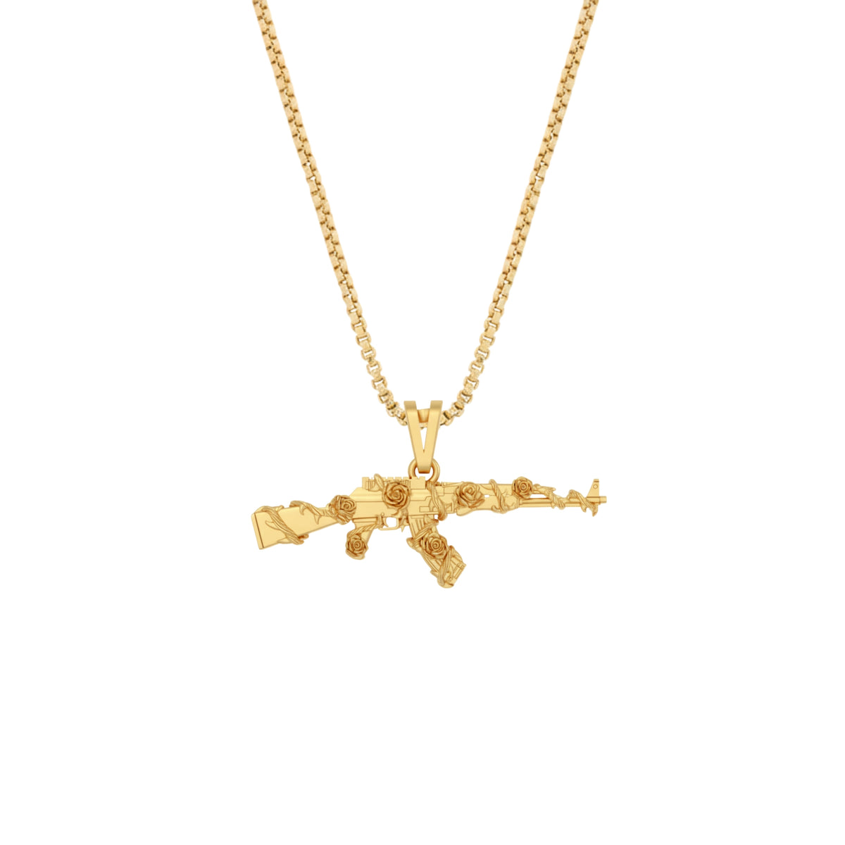 Ak47 and Rose Pendant