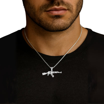 Ak47 and Rose Pendant