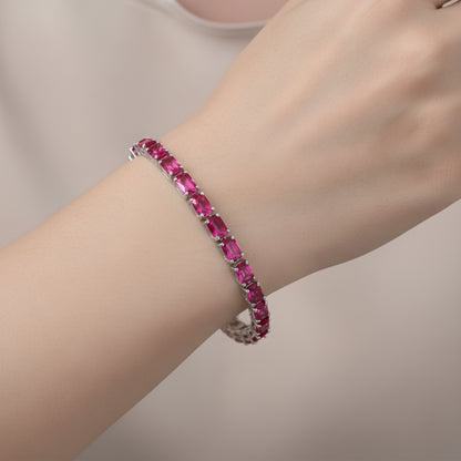 Octo Pink Topaz Tennis Bracelet