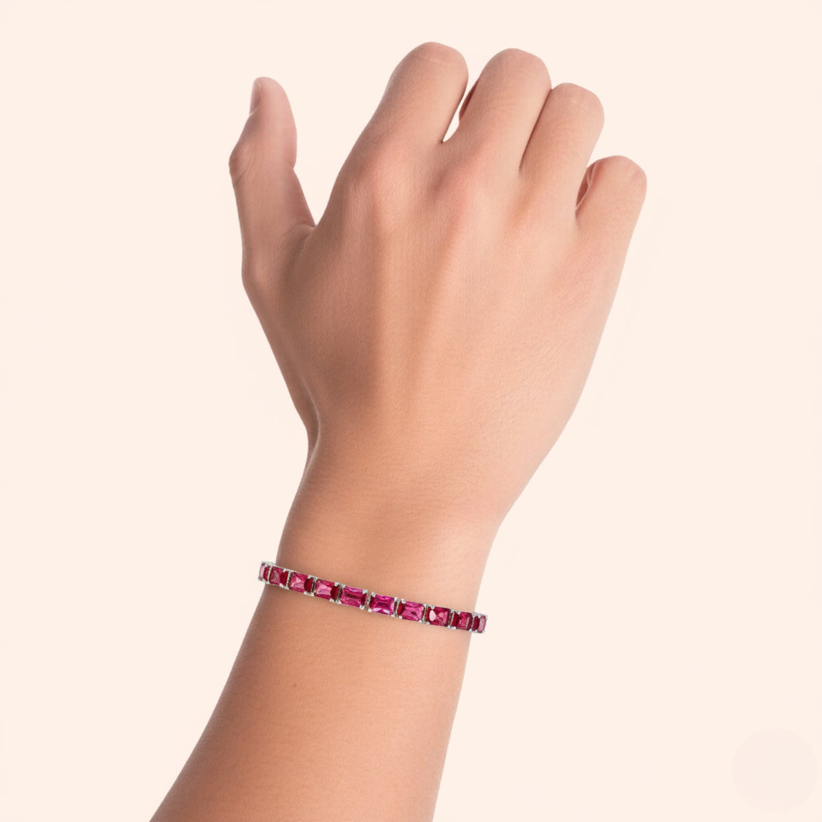 Octo Pink Topaz Tennis Bracelet