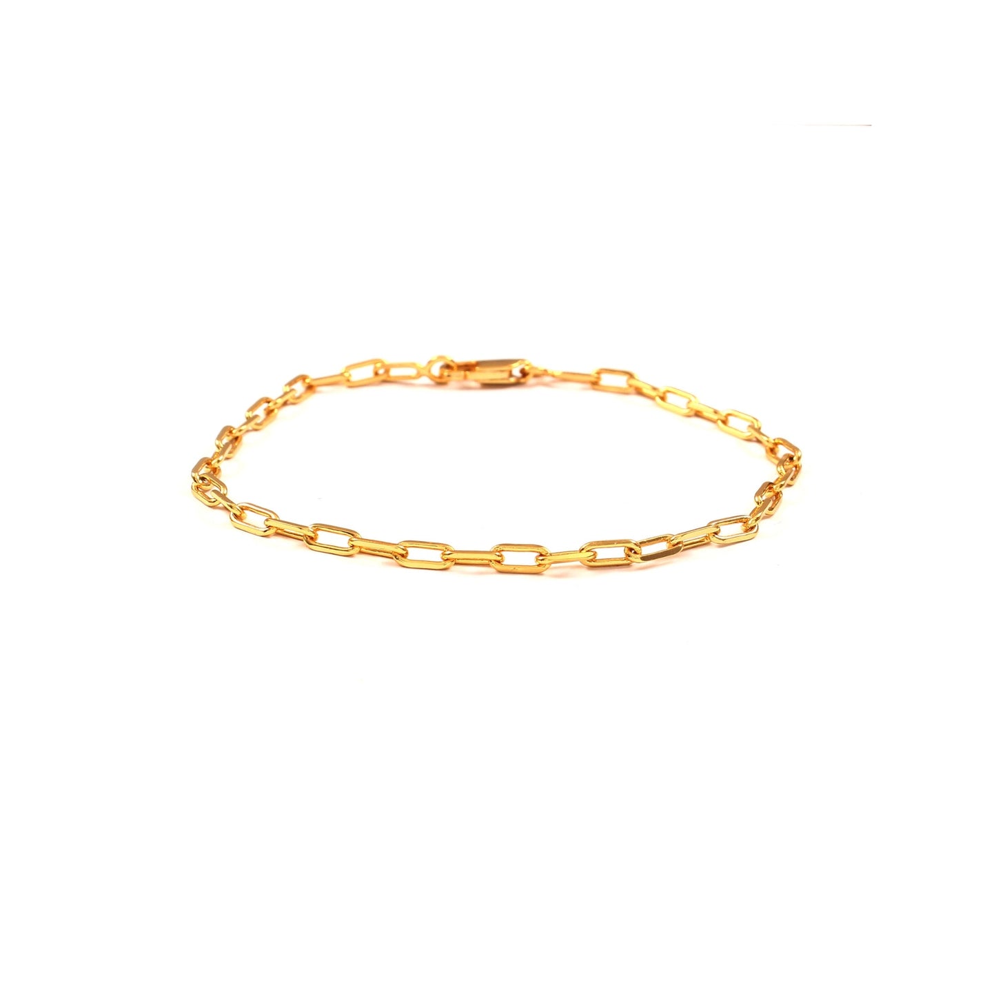 Mini Paperclip Bracelet Gold