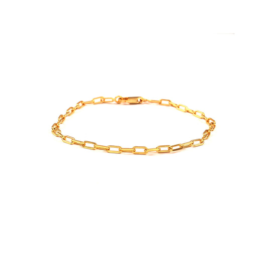 Mini Paperclip Bracelet Gold