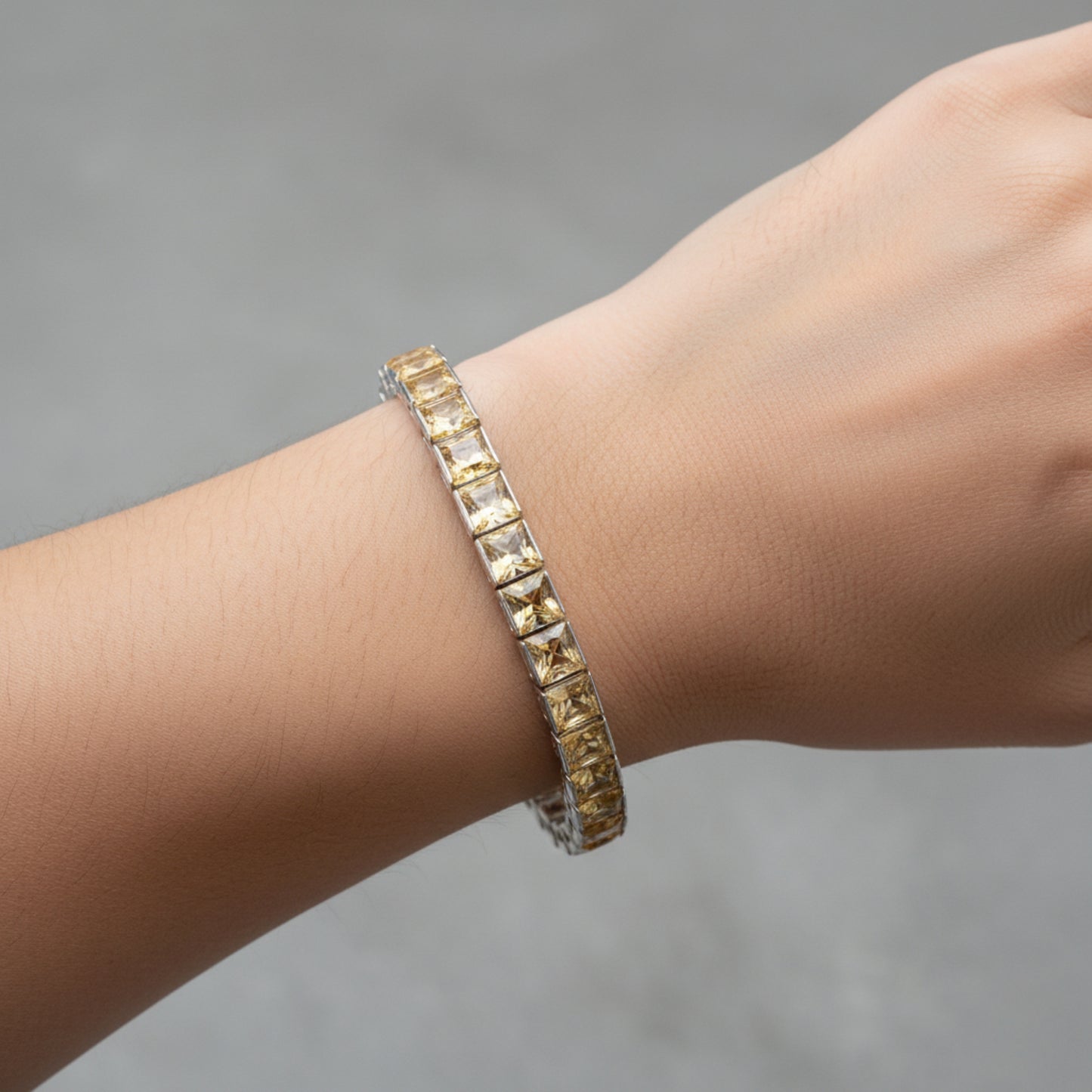 Citrine Princess Tennis Bracelet