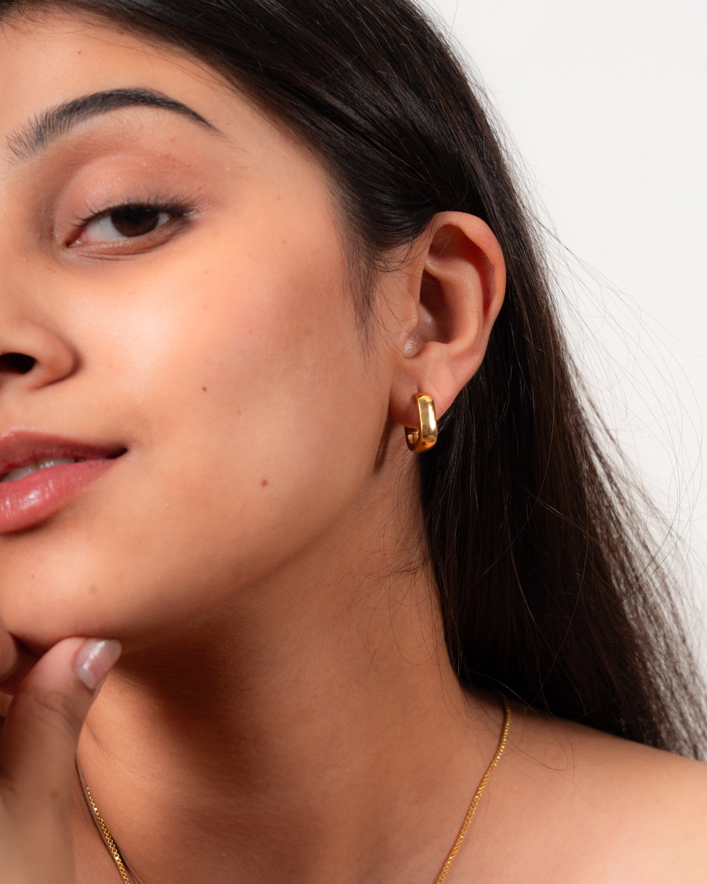 Chunky U Hoops Gold Vermeil