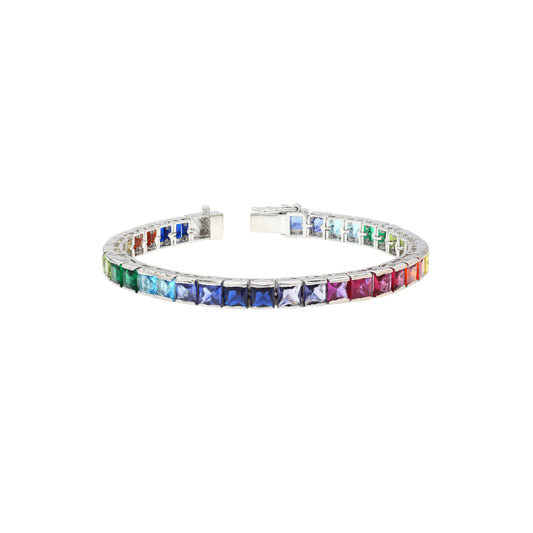 Rainbow Princess Tennis Bracelet