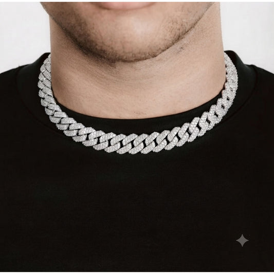 Raised Iced Out Cuban Chain 14mm