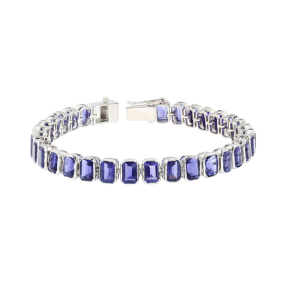 Amethyst Octo Bezel Tennis Bracelet