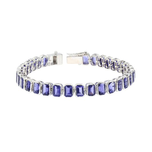 Amethyst Octo Bezel Tennis Bracelet