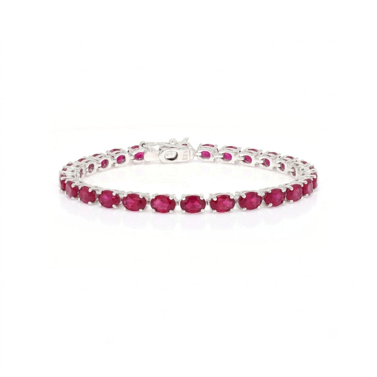 Oval Ruby Tennis Bracelet