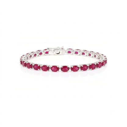 Oval Ruby Tennis Bracelet