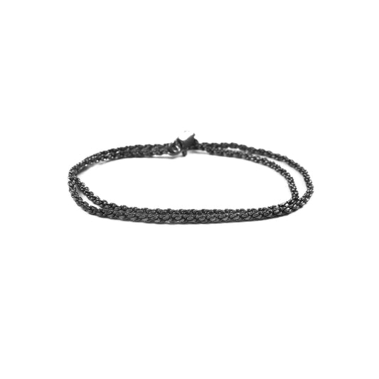 Double Rope Bracelet Black