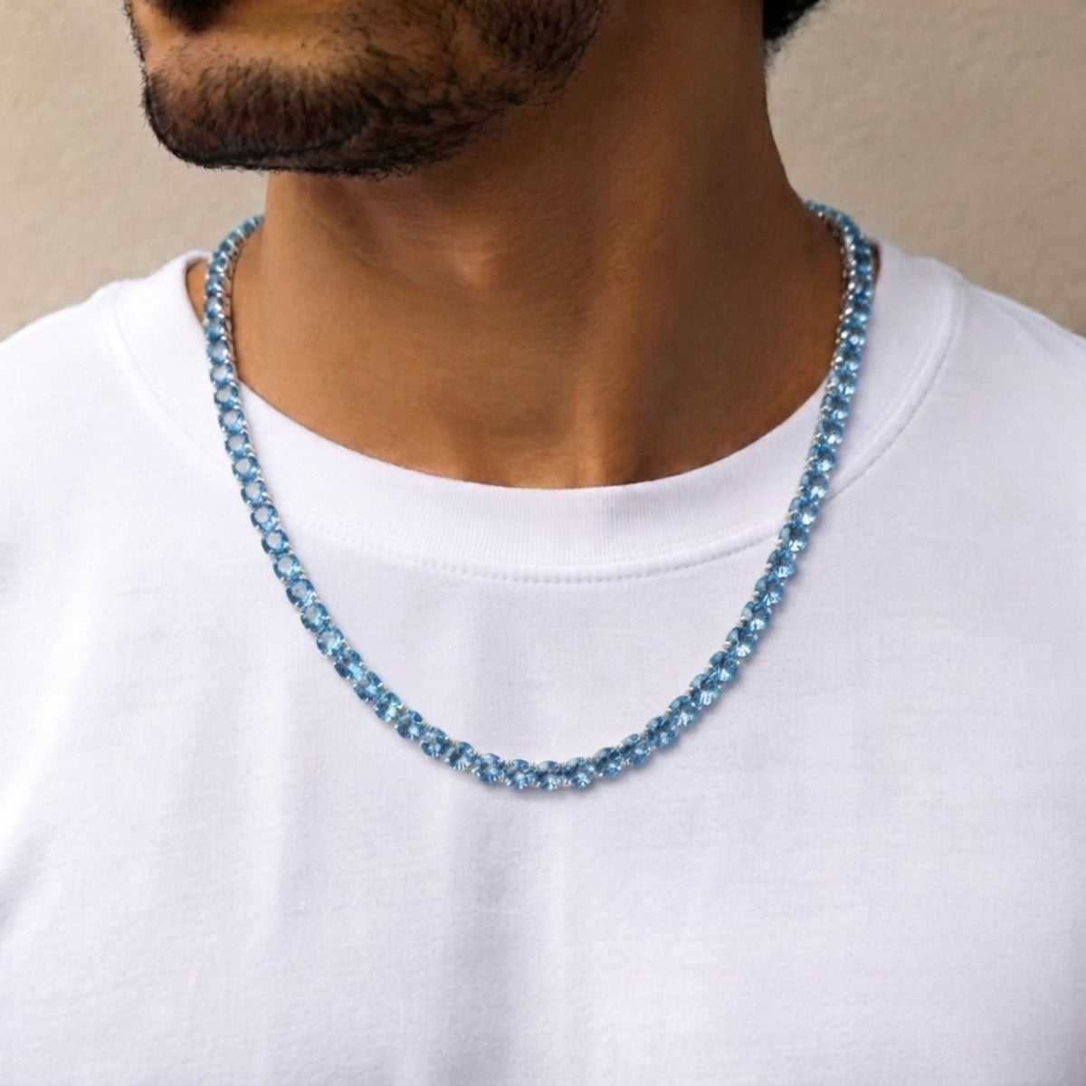 Blue Topaz 5mm Tennis Chain