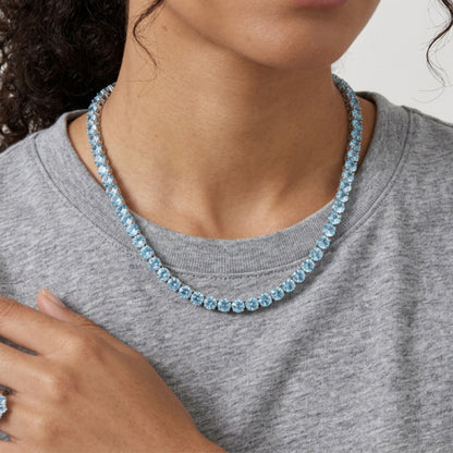 Blue Topaz 5mm Tennis Chain