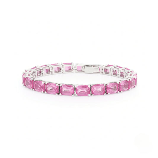 Octo Pink Topaz Tennis Bracelet