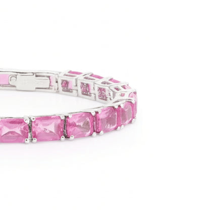 Octo Pink Topaz Tennis Bracelet