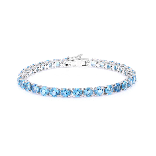 Swiss Blue Topaz Tennis Bracelet 5mm