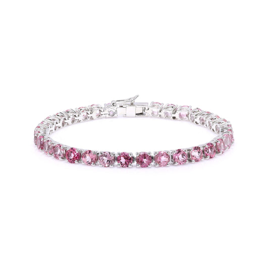 Pink Topaz Tennis Bracelet 5mm