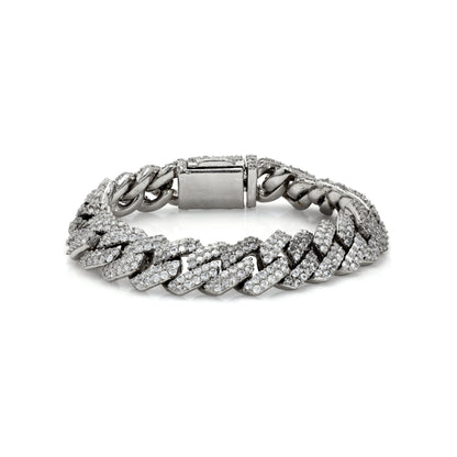 Raised Iced Out Cuban Bracelet 14mm