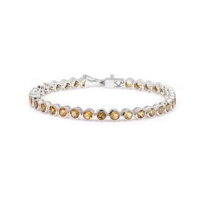 Citrine Bezel Set Tennis Bracelet