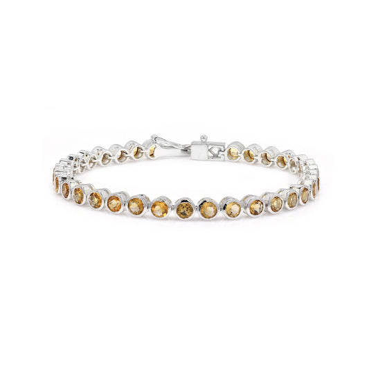 Citrine Bezel Set Tennis Bracelet