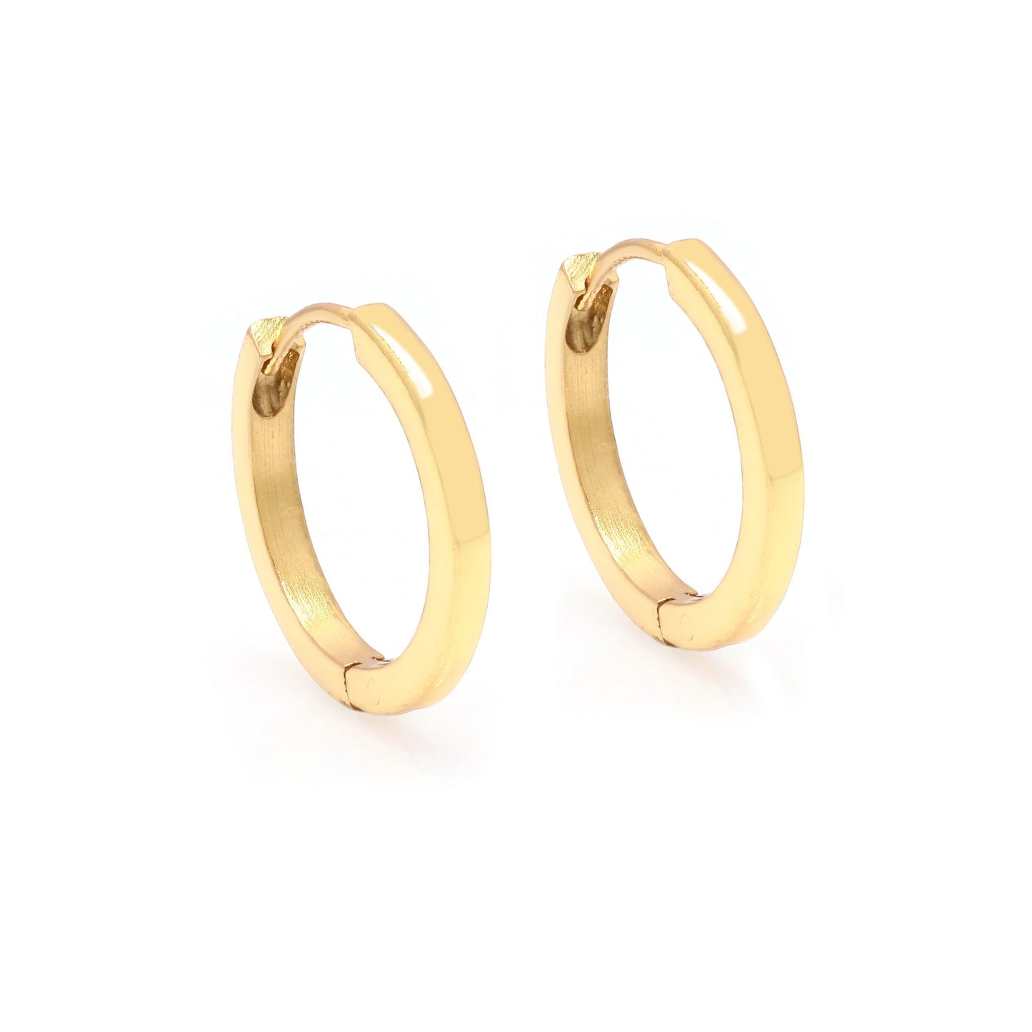 Tube Medium Hoops Gold Vermeil