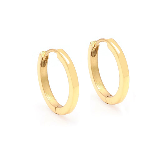 Tube Medium Hoops Gold Vermeil