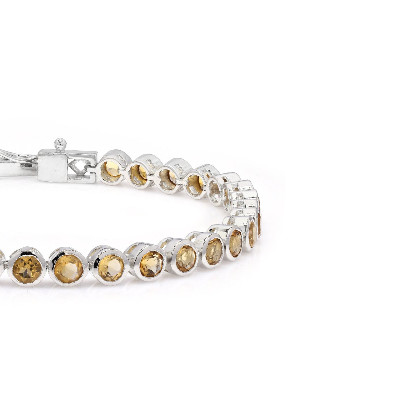 Citrine Bezel Set Tennis Bracelet